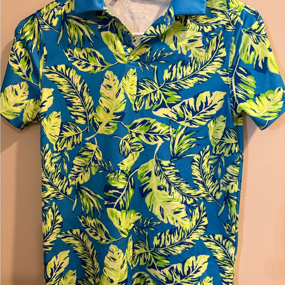 Tropical Leaf Print boys in Shirt